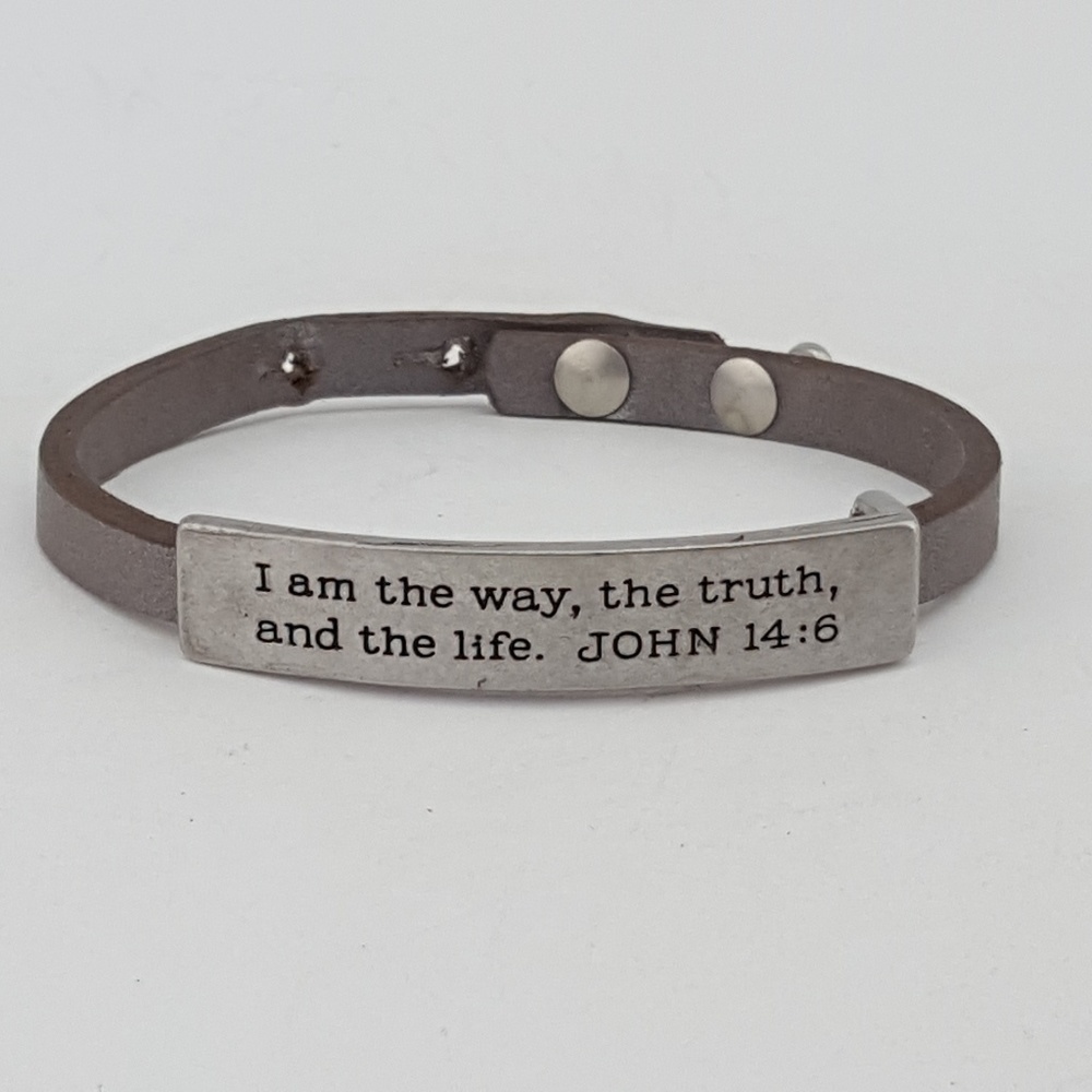 Bible Verse leather cuff